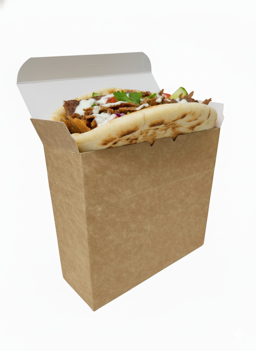  קרטון חום לפיתה - ללא הדפסה