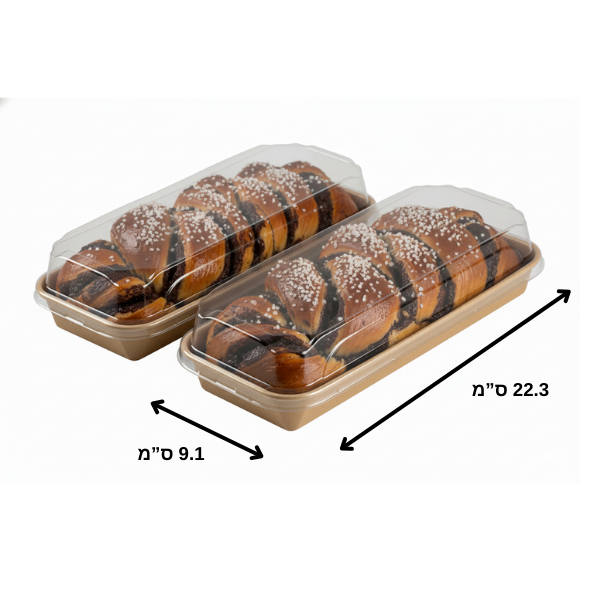 מגש קראפט 340 מ"ל + מכסה שקוף מידה 223/91/25 מ"מ