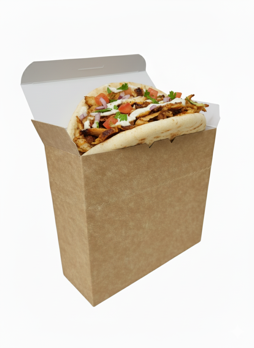  קרטון חום לפיתה - ללא הדפסה