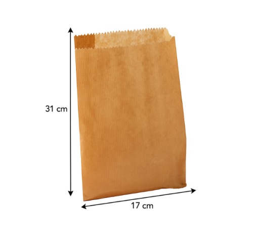שקית מנייר חום במידה 17/31 ס"מ - מס' 12